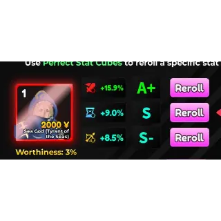 Shiny Sea God / Poseidon Good Stat