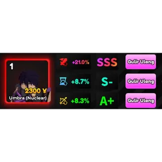 Umbra / Cid EVO Stat - 21% DMG SSS