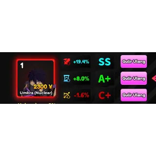 Umbra / Cid EVO Stat - SS/A+/C+