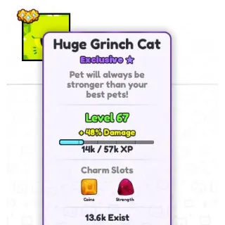 Huge Grinch Cat