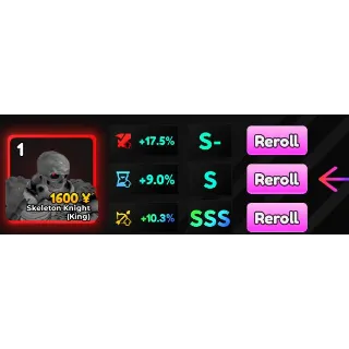 Skeleton Knight Good STAT SSS RANGE