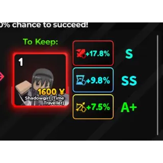 Shadowgirl/Homuru Good Stat