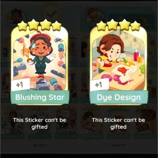 Blushing Star Dye Design Monopoly Go