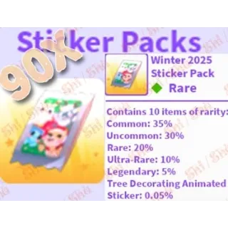 90x - Winter 2025 Sticker Pack