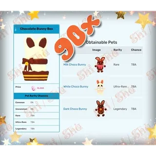 90x - CHOCOLATE BUNNY BOX
