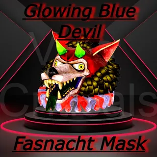 Glowing Blue Devil Mask