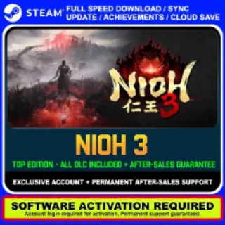 Nioh 3 Deluxe Edition + All DLC Steam CD Key | Software Activation Required (Global)