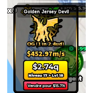 Build a base and steal | Golden Devil Jersey lvl 17