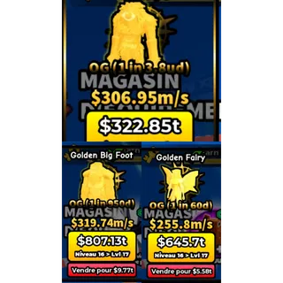 Build a base and steal | Golden big foot + Golden Mapinguari + Golden Fairy