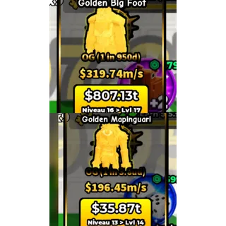Build a base and steal | Golden big foot + Golden Mapinguari