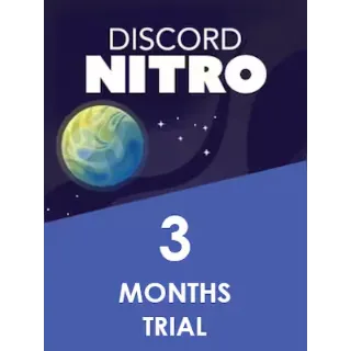 [3 MONTHS] DISCORD NITRO TRIAL