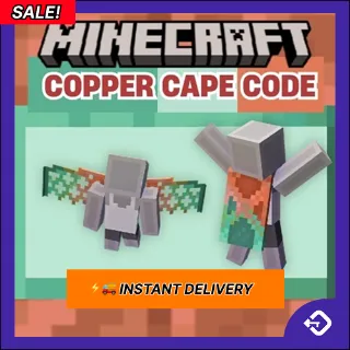 Minecraft Copper Cape Code INSTANT DELIVERY | For Java & Bedrock