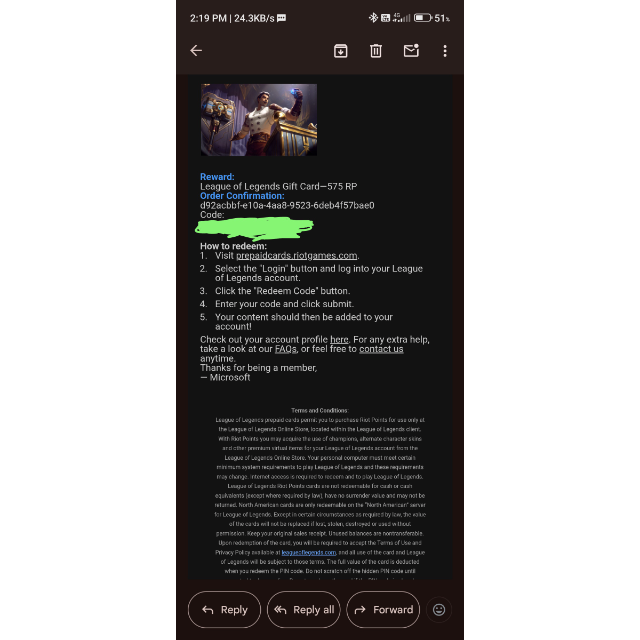 League of legends 575 RP gift card - Riot Points Tarjeta de Regalo ...