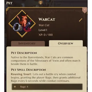 Dimraeth - WarCat Pet