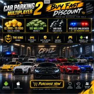 CPM2 + 12k Gold Coins + 50mill + 15-20 Random Cars and more! Account