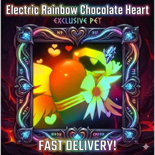 Electric Rainbow Chocolate Heart 