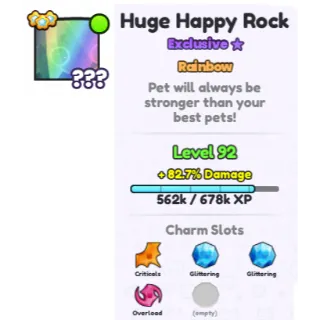 Rainbow huge happy rock | ps99