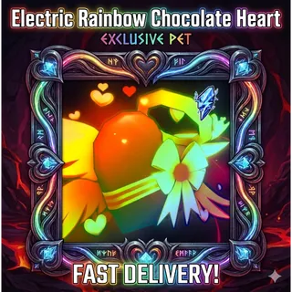 Electric Rainbow Chocolate Heart 