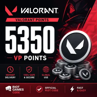 5350 Valorant Points VP / Valorant 5350 VP /  Valorant 5350 Points / Buy Valorant Points