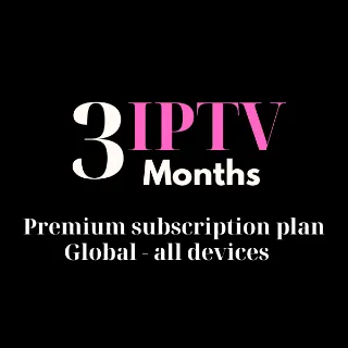 IPTV 3 months subscription HD/4K Quality image