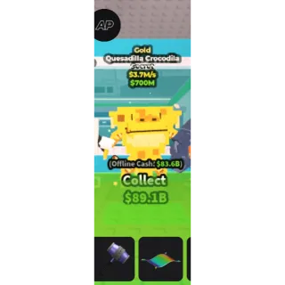 Gold quesadilla crocodila steal a brainrot