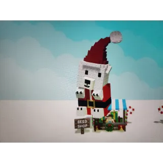 Huge Santa bear grow a garden 