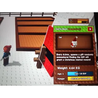 Huge Santa bear grow a garden 