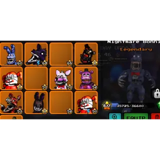 1 Five nights hunted glitched legendary  YOU CHOOSE WHICH ONE