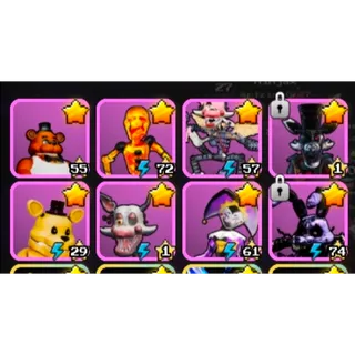 Bundle of 8 exclusive skins Five nights hunted fnaf roblox