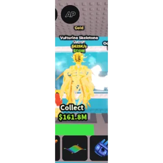 Gold vulturino Skeletono steal a brainrot