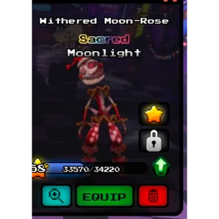 Withered moon rose five nights hunted fnaf roblox