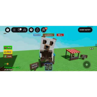 Semi huge ghost bear grow a garden 