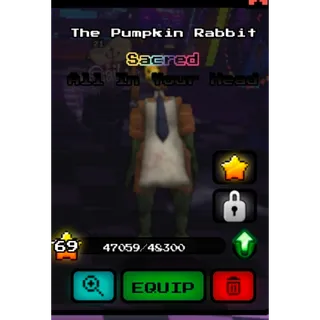 The pumpkin rabbit five nights hunted fnaf roblox