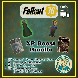 XP boost bundle canned tasty squirrel stew ll8 leader & marsupial serum