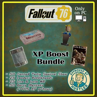 XP boost bundle canned tasty squirrel stew ll8 leader & Berry Mentats