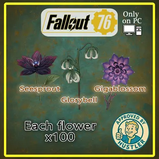 Flowers for Black-Eyed Susan's Soothin crafting - 100 of each Gigablossom, Glorybell and Seesprout PC