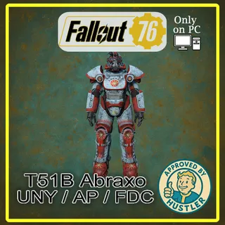 ABRAXO T-51B UNYIELDING UNY/AP/FDC DEV POWER ARMOR PAINT SET 6/6 RARE DEVROOM