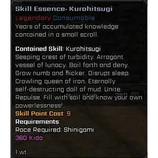 KuroHitsugi Skill Essence | VV: ULTIMATUM | Roblox