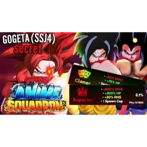 Anime Squadron Guarantee Gogeta SSJ4 (complete all missions 0/5) grinding service l I DONT NEED ACESS YOUR ACCOUNT.