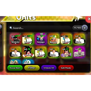 Anime Squadron Account META: Sung jin woo (0.0005%) drop chance + Emperor + Goku ssj4 emperor + Aizen duper + Vegeta emperor