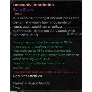 Heavenly Restriction Charm | VV: ULTIMATUM | Roblox