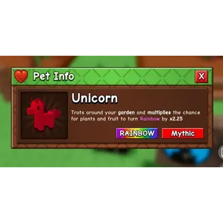 Rainbow Unicorn (1 OF 1 IN THE WORLD) GAG2 Grow a garden 2 