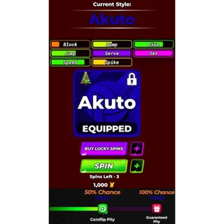 Account - Akuto Okuro Volleyball Legends Secret style
