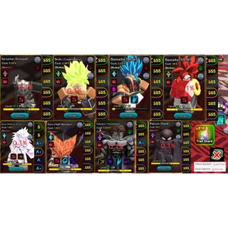 Anime Squadron | 8 Superior 0.1% | Gometa(Blue) Woo(Shadow) Bralu Gometa(SSJ4) Garu Baras ShinyReroll 818 | Roblox Account