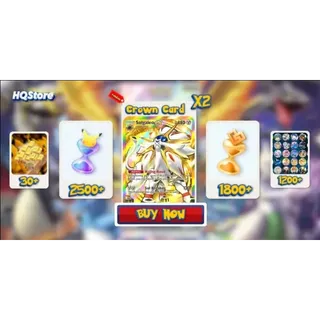  2 Random Crown Card 2500-3000 Pack Hourglass | 1800-2500 Wonder  | 30+ Pokémon Gold | 1200+ Draws - Pokemon TCG Pocket