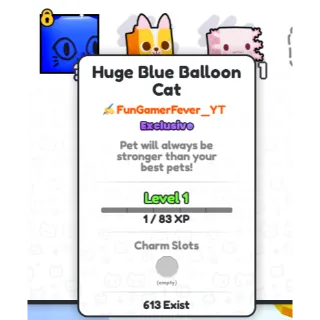 Huge Blue Balloon Cat