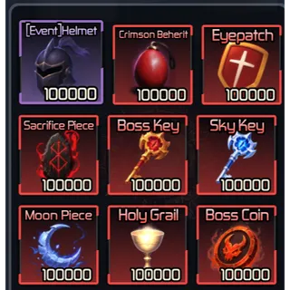 100000x All Event Items (All shown in image) | Broken Blade