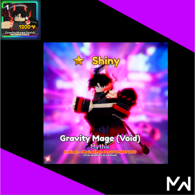 Shiny Gravity Mage evo anime adventure Anime Adventure Game Items Gameflip