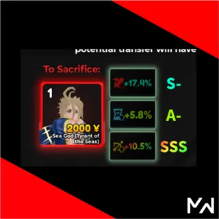 SSS RNG stats Anime adventure