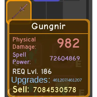 Dungeon Quest Reborn  - DQR - Gungnir High Pot